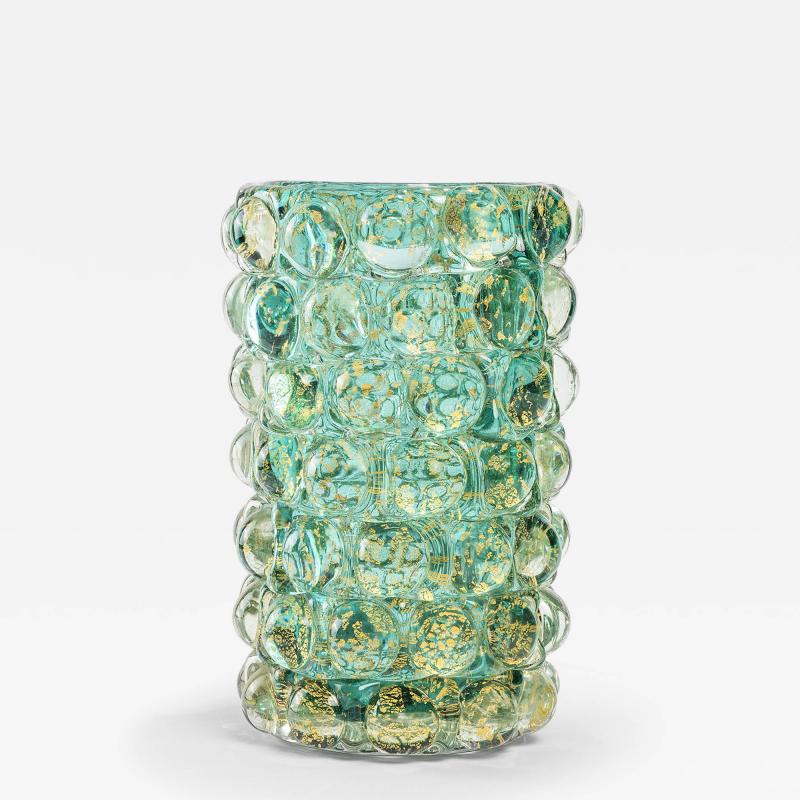  Barovier Toso Barovier Toso Cylindrical Glass Vase from Lenti Series 40s