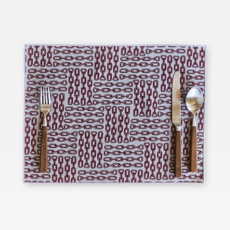  Galerie Reve Quatre Chaines Reversible Placemat Made With Hermes Fabric