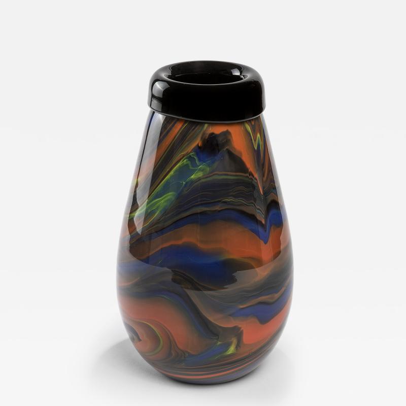  Missoni Missoni for Arte Vetro Murano Vase in Marbled Glass 80s