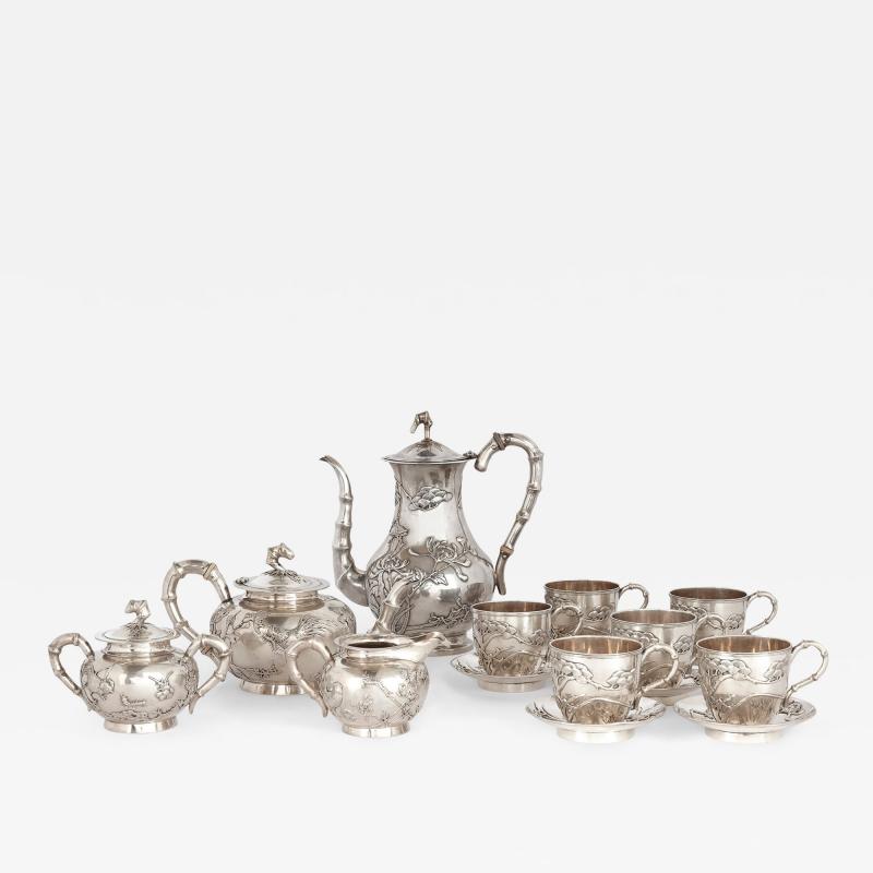  Tuck Chang Co Silver Chinese Export tea and coffee service by Tuck Chang Co Shanghai