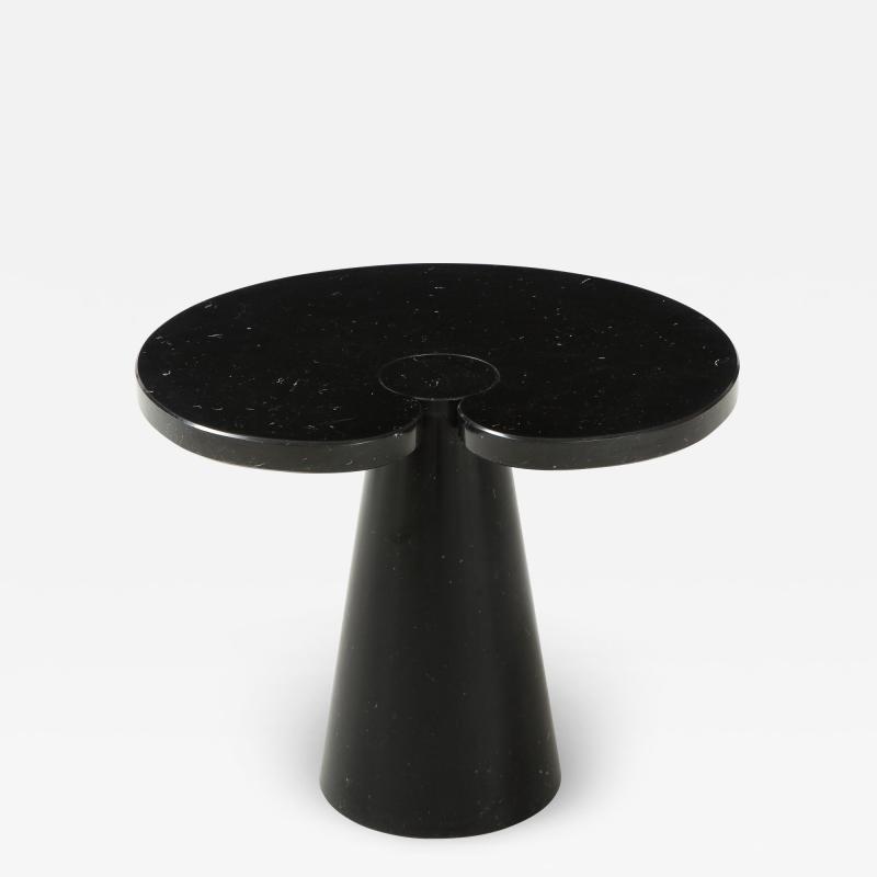 Angelo Mangiarotti Black Marquina Marble Low Side Table with Skipper Label by Angelo Mangiarotti