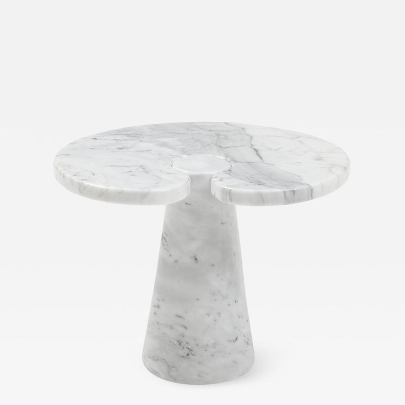 Angelo Mangiarotti Carrara Marble Side Table from Eros Series by Angelo Mangiarotti