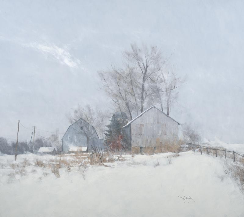 Ben Bauer Blowing Snow in Buffalo County WI