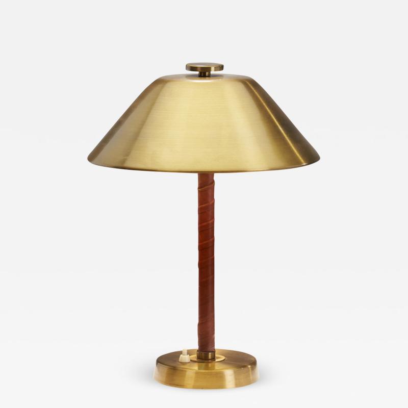 Einar Backstrom Swedish Modern Model 5014 Brass Table Lamp by Einar B ckstr m Sweden 1940s