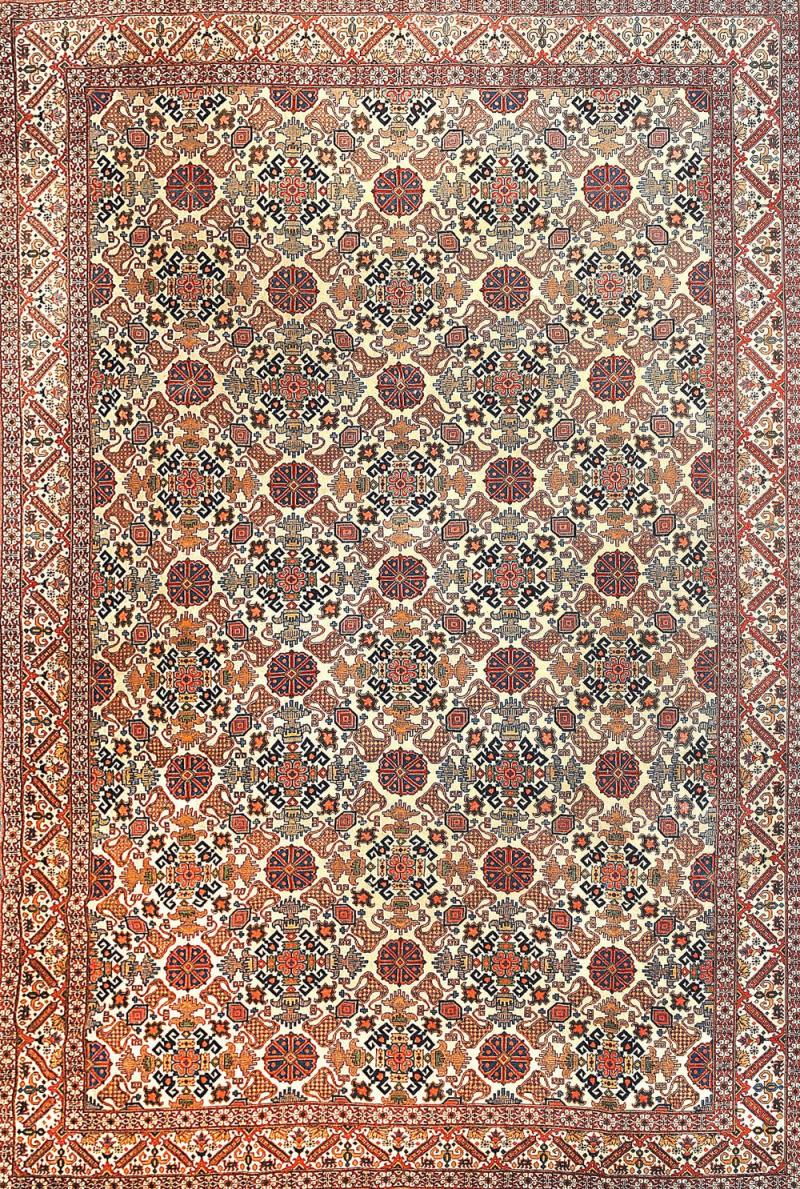 Extremely Fine Antique Persian Tehran Wool Rug 7 3 x 10 0 