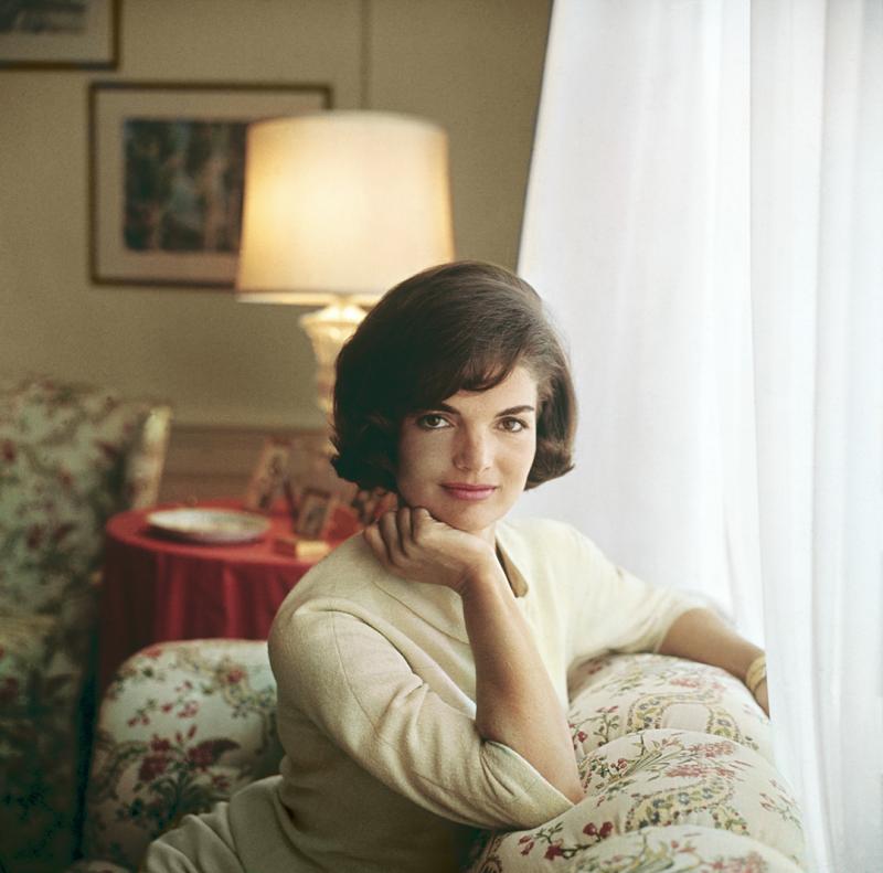 Mark Shaw Mark Shaw Kennedy Jackie on Sofa Cover of Look Magazine 1961