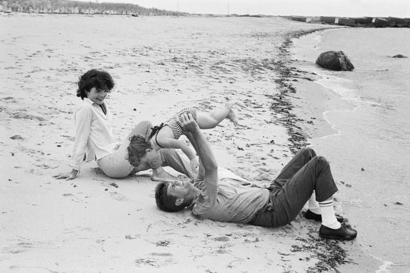 Mark Shaw Mark Shaw Kennedys John Lifts Caroline on Beach