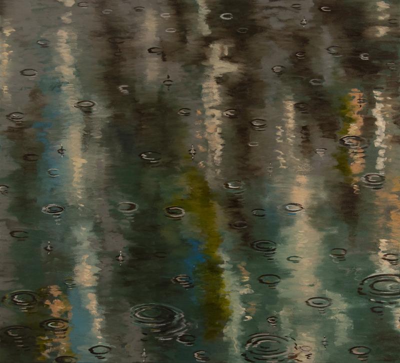 Paul Manes Untitled Turq Rain Paul Manes