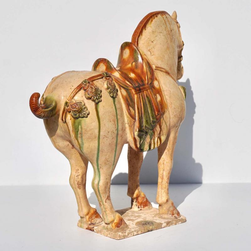 Tang Dynasty Sancai Glazed Pottery Horse
