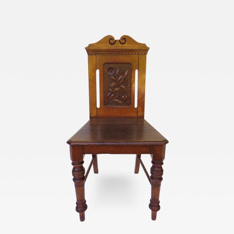 Unique English Oak Side Chair Circa 1885