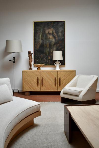  Arrabida 180cm rattan and walnut sideboard Barracuda edition 