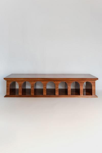  Athens mahogany rectangular coffee table Barracuda edition 