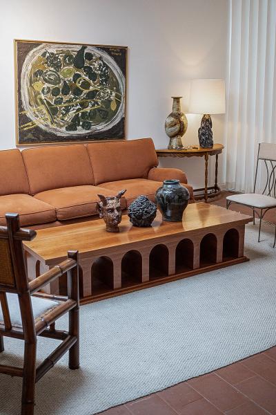  Athens mahogany rectangular coffee table Barracuda edition 