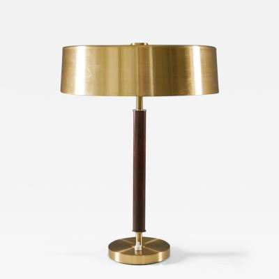  BOR NS BOR S Swedish Mid Century Table Lamp in Brass and Wood by Bor ns