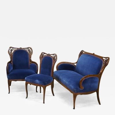 CHARLES PLUMET Plumet et Selmersheim Art Nouveau Seating Suite