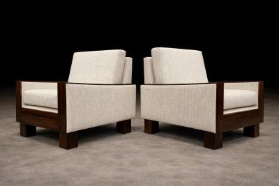  Celina Decora es Armchairs in Rosewood Upholstered in Fabric by Celina 1960s Lot 455A