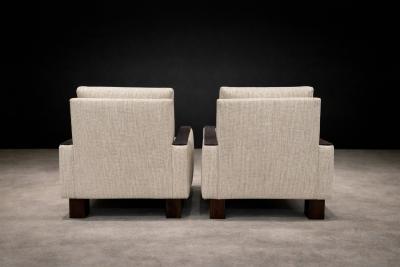  Celina Decora es Armchairs in Rosewood Upholstered in Fabric by Celina 1960s Lot 455A