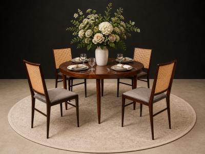  Celina Decora es Set of Four Rosewood Cane Dining Chairs by Celina 1960s Lot 564B