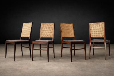  Celina Decora es Set of Four Rosewood Cane Dining Chairs by Celina 1960s Lot 564B