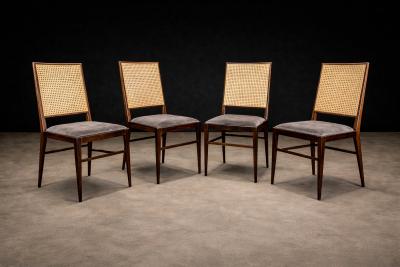  Celina Decora es Set of Four Rosewood Cane Dining Chairs by Celina 1960s Lot 564B