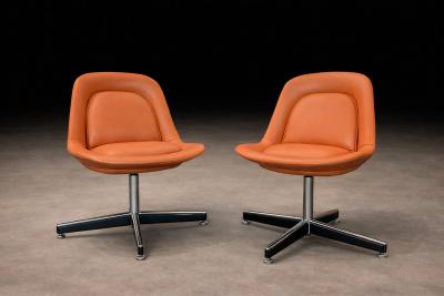  Forma Brazil Pair of Pollock Armchairs by Forma Aluminum Leather 1970s Lot 153