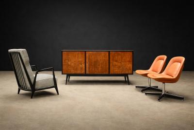  Forma Brazil Pair of Pollock Armchairs by Forma Aluminum Leather 1970s Lot 153