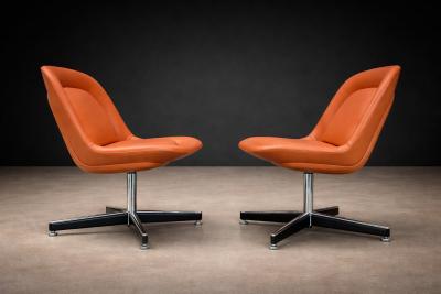  Forma Brazil Pair of Pollock Armchairs by Forma Aluminum Leather 1970s Lot 153