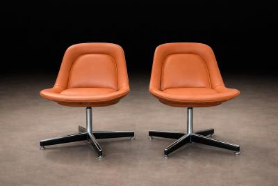  Forma Brazil Pair of Pollock Armchairs by Forma Aluminum Leather 1970s Lot 153