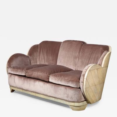  Harry Lou Epstein Furniture Co Art Deco Cloud Form Shagreen Stingray Sofa