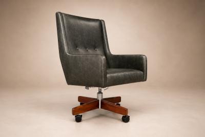  Holperin Leather Rosewood Armchair Sergio Rodrigues for Oca 1962