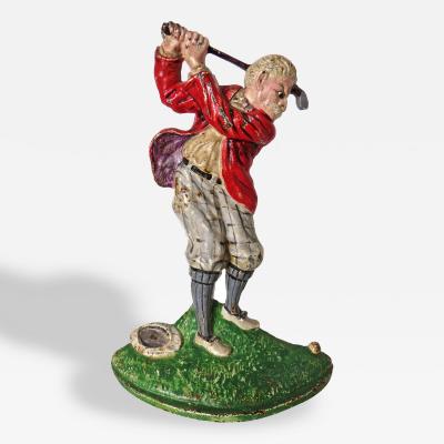  Hubley Doorstop Golfer by Hubley Circa 1920