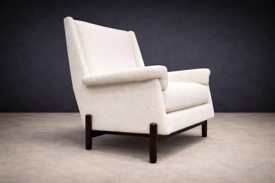  Jorge Jabour Jorge Jabour Club Chair in Brazilian Rosewood and Boucl 1960s Lot 233