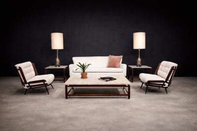  Jorge Jabour Rosewood Marble Coffee Table by Jorge Jabour for Moveis Cantu Lot 645