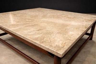  Jorge Jabour Rosewood Marble Coffee Table by Jorge Jabour for Moveis Cantu Lot 645