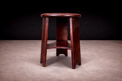  M veis Cimo Brazilian Mid Century Three Legged Round Stool in Hardwood Cimo Lot 735
