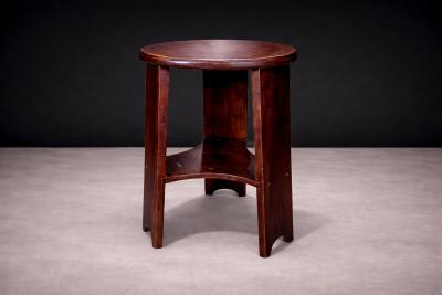  M veis Cimo Brazilian Mid Century Three Legged Round Stool in Hardwood Cimo Lot 735