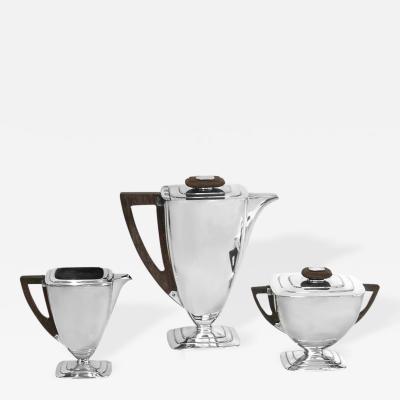  Meriden Silver Plate Co Art Deco Coffee or Tea Service from the Ile De France Ocean Liner