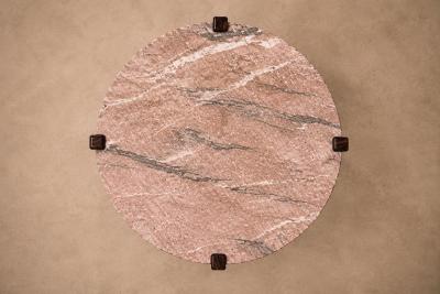  Moveis Fatima Brazilian Modern Coffee Table in Rosewood Pink Granite F tima 1960s