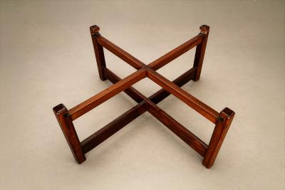  Moveis Fatima Brazilian Modern Coffee Table in Rosewood Pink Granite F tima 1960s