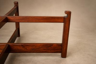  Moveis Fatima Brazilian Modern Coffee Table in Rosewood Pink Granite F tima 1960s