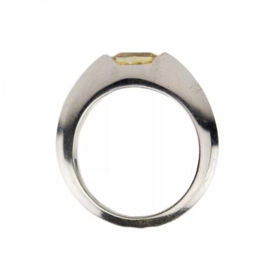  Piaget Piaget 18k White Gold Ring With Yellow Sapphire And Diamond