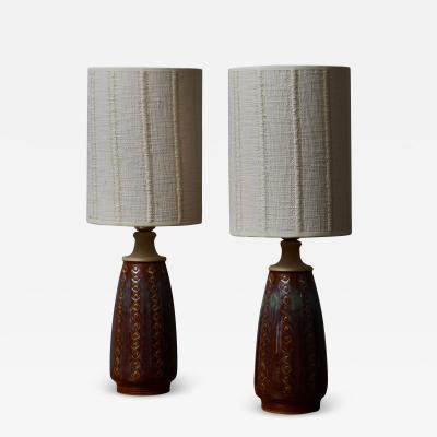  S holm Stent j Soholm ceramics Pair of Ceramic Mod 3035 Table Lamps by S holm Stent j