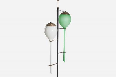  Seguso Seguso Vetri d Arte Seguso Vetri dArte Floor Lamp with Brass Metal Glass and Marble Italy
