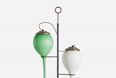  Seguso Seguso Vetri d Arte Seguso Vetri dArte Floor Lamp with Brass Metal Glass and Marble Italy