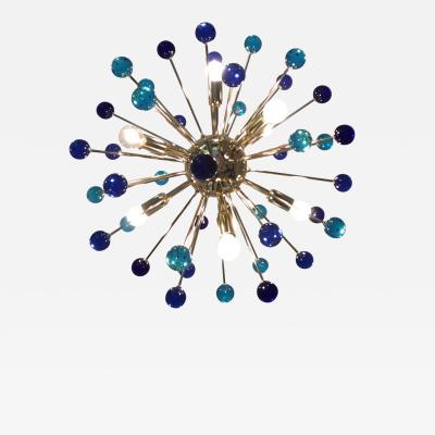  SimoEng Chandelier murano glass sputnik multicolors italian handmade