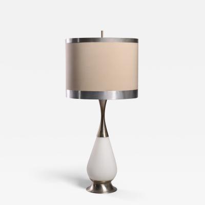  Stilnovo Table lamp in aluminum and glass by Stilnovo Italy 1960s