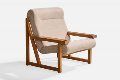  Vagn Fuglsang Vagn Fuglsang Lounge Chairs with Pine and Fabric Denmark 1970s