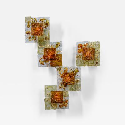  Venini Set of five Patchwork wall lights by Venini Italy 1970