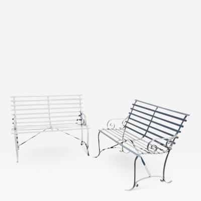 1 Vintage Wrought Iron Outdoor Bench