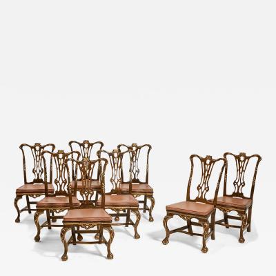 18th Century Portuguese Rococo Dining Chairs Set of 8